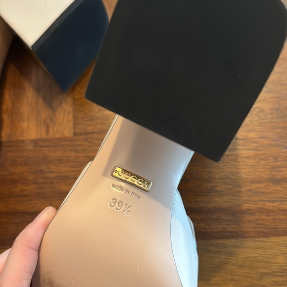 Gucci Off-white Horsebit Heeled Sandals In Mystic White size 39.5 - Picture 6 of 7